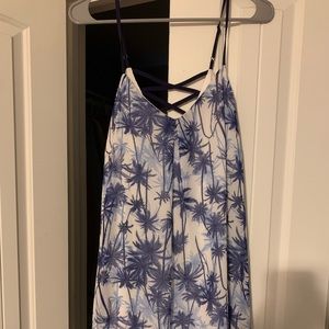 Blue and white short dress